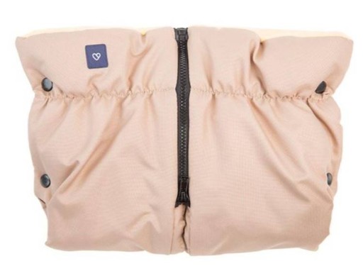 Рукавички муфти двійкові для коляски WOOL бежеві c