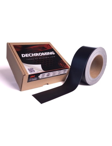 ЛЕНТА ФОЛЬГОВАЯ ДЛЯ ПОЛОС, ЧЕРНАЯ МАТОВАЯ ДЕХРОМИРОВАННАЯ 3М 10м