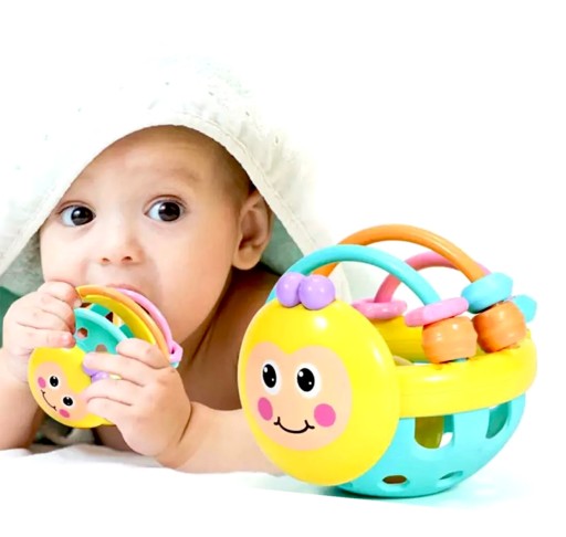 БРязкальце, прорізувач для зубів, пастельний м'яч, барвистий, сенсорний