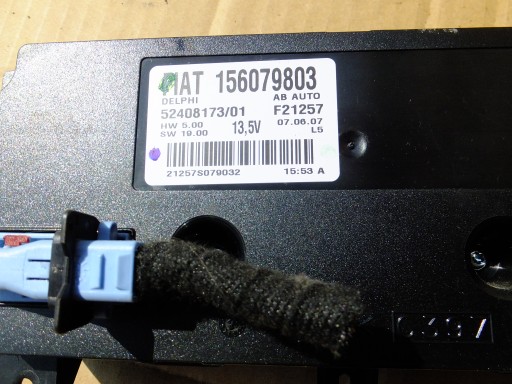 panel regulation of the air conditioning alfa romeo 159 156079803
