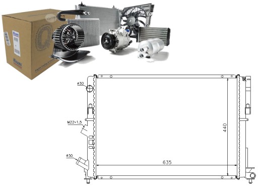 63838 - Радіатор двигуна renault espace iii 2.0 11.96-10.