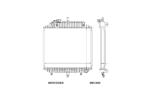 6315000502 - РАДИАТОР MERCEDES BENZ BUS MB100 09/87 - НОВЫЙ