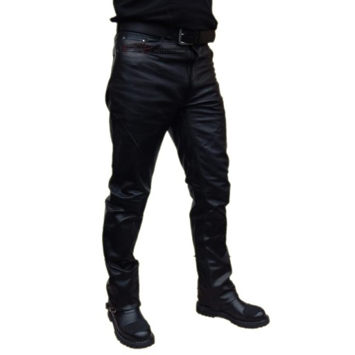 Мотоциклетні шкіряні прямі тонкі штани - 46