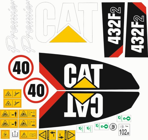 НАКЛЕЙКИ НАКЛЕЙКА ОБГОРТАННЯ CAT 432F2