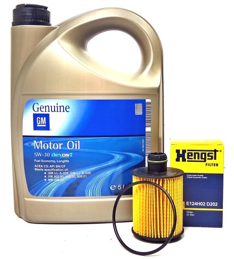 E124H02 D202 - 5Л МАСЛО GM + ФІЛЬТР ASTRA J ZAFIRA INSIGNIA 2.0 CDTI