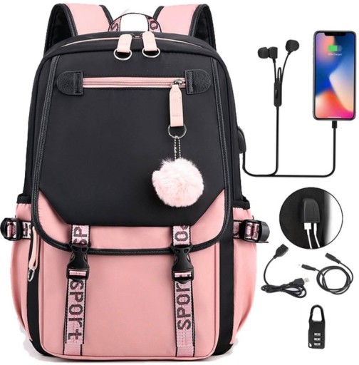 МОЛОДІЖНИЙ ШКІЛЬНИЙ РЮКЗАК ДЛЯ ШКОЛИ USB ЗАМОК