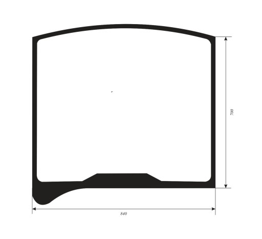 827/80409 - стекло Заднее JCB 025ZTS 8026CTS 8030ZTS 8035ZTS