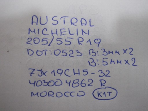 wheels discs tyres RENAULT AUSTRAL R19