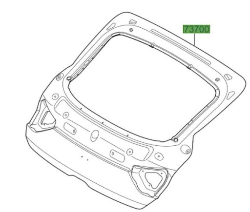 73700G4700 - Hyundai i30 Fastback (2017-) Кришка багажника