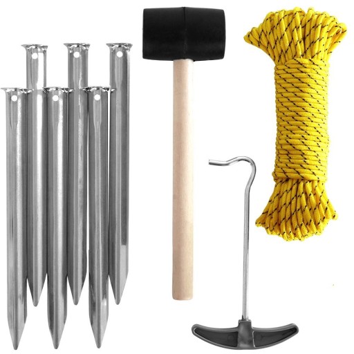 Намет кемпінгу набір кілочки молоток мотузка гачок