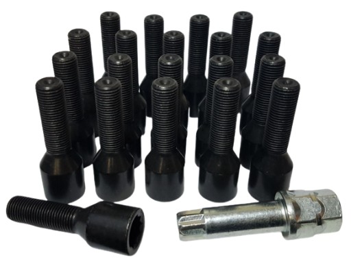 Болти Fiat 12x1, 25x36 конус torx чорний 20 EU