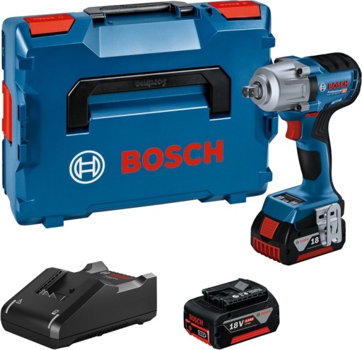 АКУМУЛЯТОРНИЙ УДАРНИЙ КЛЮЧ BOSCH 1/2'' GDS 18V-450PC 2*4.0AH