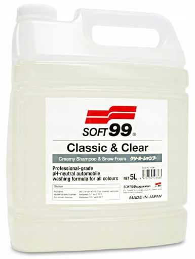 SOFT99-CLASSIC & CLEAR SHAMPOO-ШАМПУНЬ-5Л