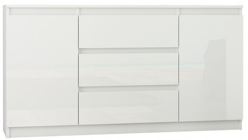 Комод Mobene Modern 140 х 40 х 76 см білий глянсовий