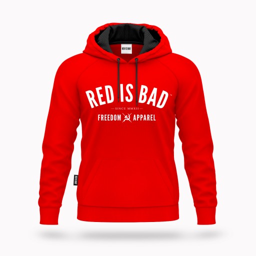 Red is Bad Bluza kangurka Freedom Apparel - czerwona - 3XL