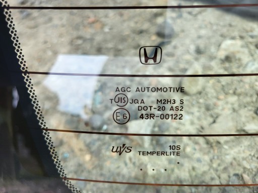 window rear bodywork HONDA ACCORD VIII 8 sedan AS2 original