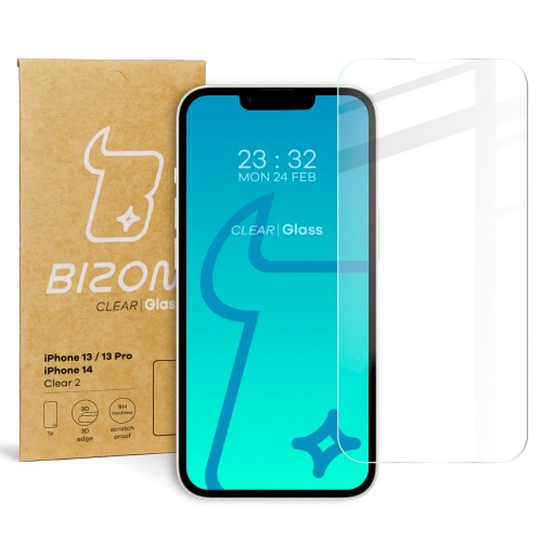 Tvrdené sklo Bizon Glass Clear 2 pre iPhone 14