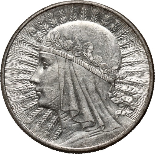 II RP, 10 złotych 1932, Głowa Kobiety