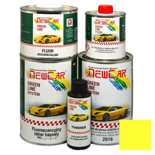 NewCar ФЛУОРЕСЦЕНТНЕ базове покриття RAL 1026 YELLOW - КОМПЛЕКТ