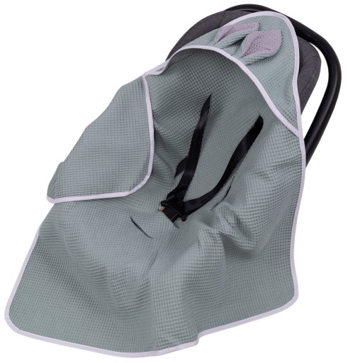 Підодіяльник на автокрісло Wafel Bunny 80х80 см бежевий