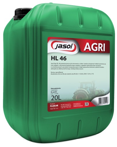 HYDR OIL JASOL HYDRAUILC HL 46 AGRI 20л