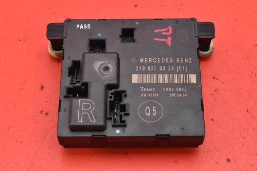 control unit module door right rear part 2198200326 MERCEDES CLS C219 04-08