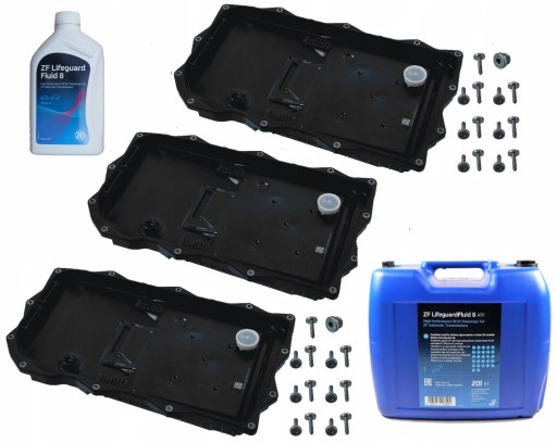 1087.298.365X3 - ФИЛЬТР КОМПЛЕКТ ZF 3X ЧАША 21L МАСЛО 8HP45 8HP70 8HP50