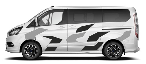 Боковые наклейки Ford Transit Custom CAMO