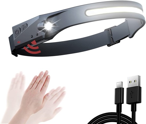 Светодиодный налобный фонарь для бега 5 режимов USB