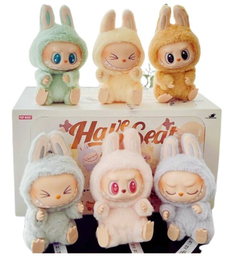 LABUBU LUCK saaa☆ MASKOTKA LABUBU HAVE A SEAT ZESTAW 6 SZT LALKA BRELOK