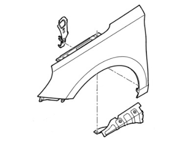 66310-G3000 - КРИЛО ПЕРЕДНЕ ЛІВЕ HYUNDAI I30 2017 ХЕТЧБЕК