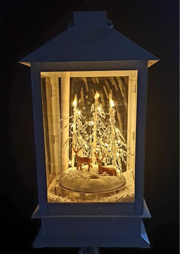 3D LED VIANOČNÁ LAMPIÓNA SOBY NA SNEHU 40cm