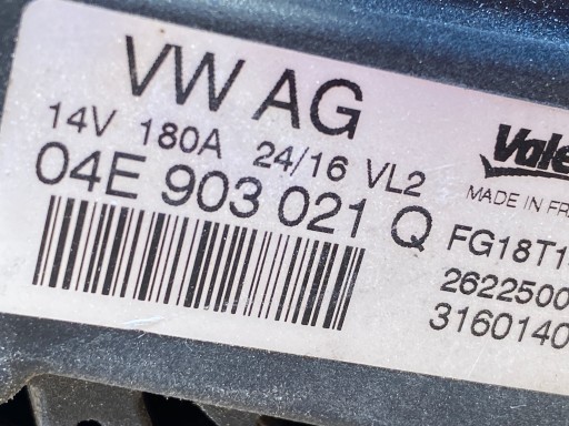 VW AUDI SKODA ALTERNATOR 04E903021Q