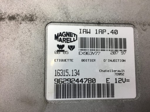 control unit of the engine BERLINGO and 1.4 9629244780