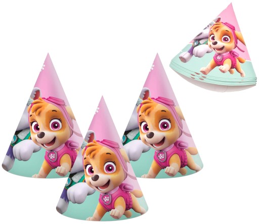 ЩЕНЯЧИЙ ПАТРУЛЬ Паперові капелюхи на день народження Скай 6 шт.