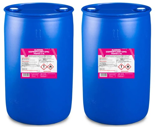 Ізопропіловий спирт IPA 99,9% 2x200l чистий 400L