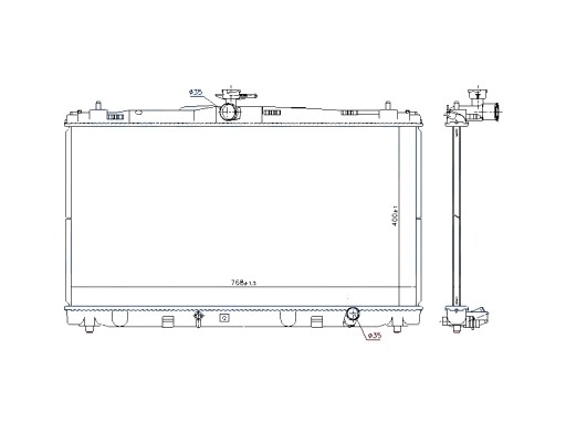 LEXUS ES 2012-2015 РАДІАТОР 164000P350