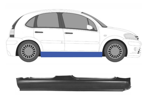 7010K7 - CITROEN C3 FC 2005-2010 ПОРІГ ПРАВИЙ