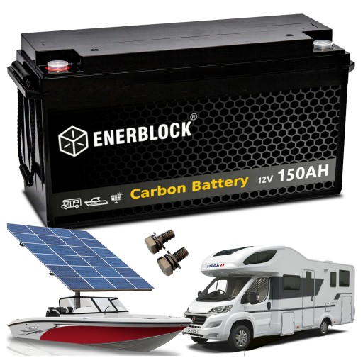 Необслуговувана вугільна батарея 12v 150ah для дбж, кемпера, візка, човна, понтона