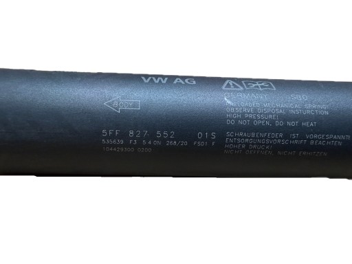 CUPRA FORMENTOR Vérins de coffre hayon du capot Droite 5FF827552
