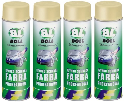 BOLL ШВИДКОВИСИХАЮЧА БЕЖЕВА ГРУНТУВАЛЬНА ФАРБА 500 МЛ 4 ШТ.