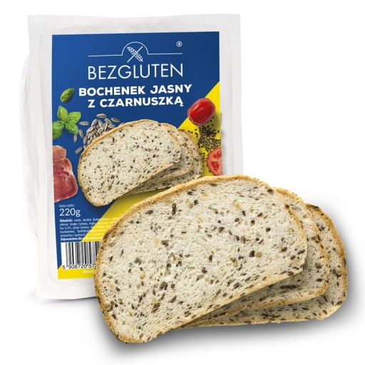 Bezgluten Bochenek jasny z czarnuszką bezglutenowy