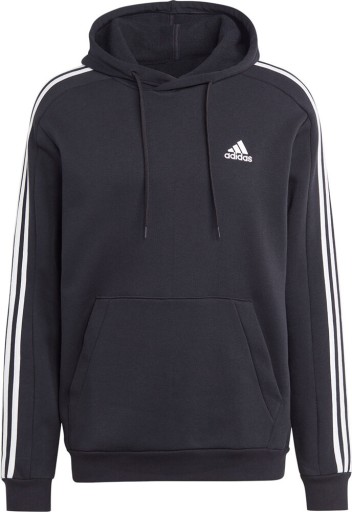 BLUZA MĘSKA ADIDAS ESSENTIALS FLEECE SPORTOWA CZARNA r M