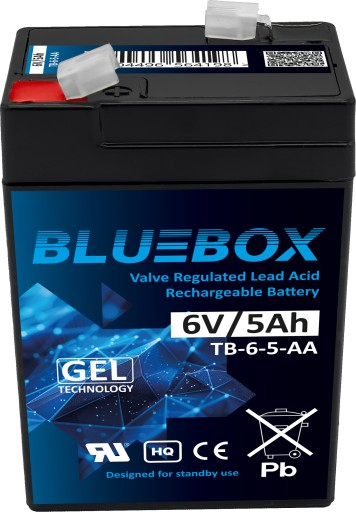 Гелевый аккумулятор bluebox (размер 4,5 ач), аварийный источник питания для игрушек 6 в 5 ач