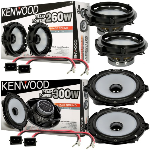 Kenwood колонки AUDI A4 B5 седан спереди и сзади