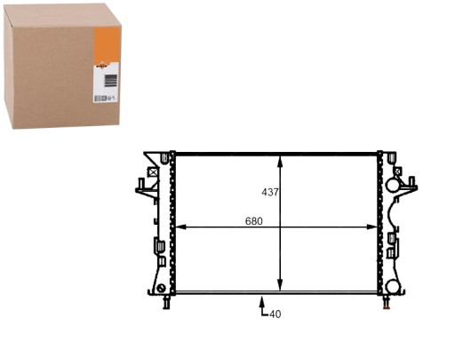 NRF58490/RS7 - РАДІАТОР ДВИГУНА NRF NRF, 58490