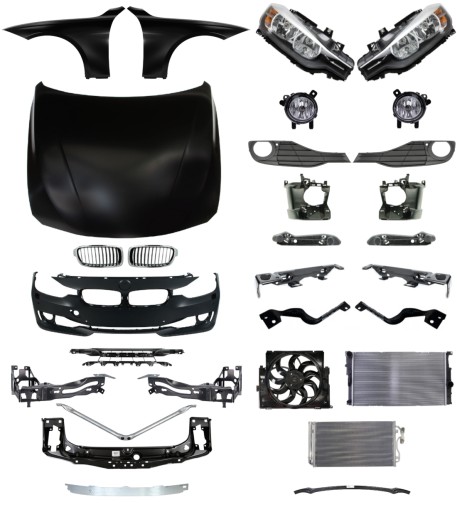 3757 - Ремінь бампера BMW F30 11-15 Балка капота