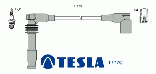 T777c (t986b) кабели зажигания tesladaewoo