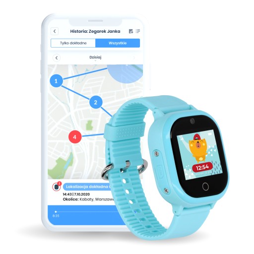 Смарт-годинник GPS-трекер Locon відтінків синього