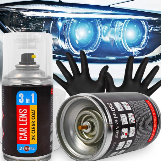 Лак 2K для ремонту фар автомобільних ламп 3in1